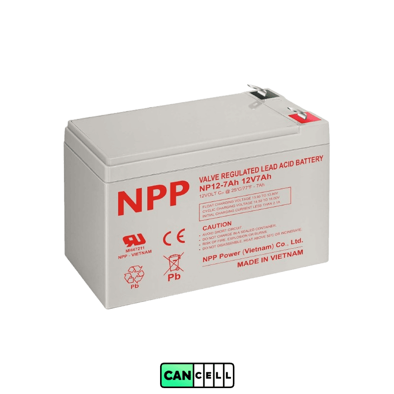 باتری یو پی اس 12 ولت 7 آمپر مدل cancellbattery NP12-7Ah-F1 (1)