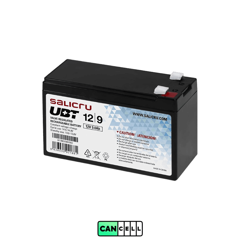 Cancellbattery &ndash; مشخصات باتری Salicru UBT 12V9Ah AGM Rechargeable (1)