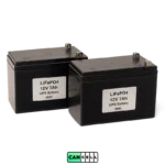 عکس واقعی دو باتری UPS لیتیوم LiFePO4 مدل 12V 7Ah (بسته دو عددی) بدون بک‌گراند با ترمینال تخت