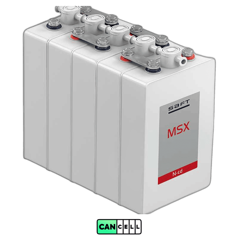 باتری صنعتی نیکل&zwnj;کادمیوم Saft MSX 1280 با ظرفیت 12 ولت 80 آمپر&zwnj;ساعت