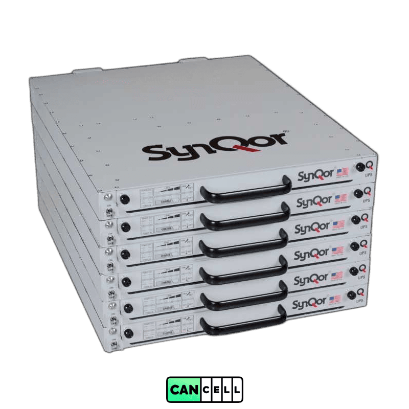 نمای جلویی باتری یو پی اس نظامی SynQor UPS-1500X در رک 1U