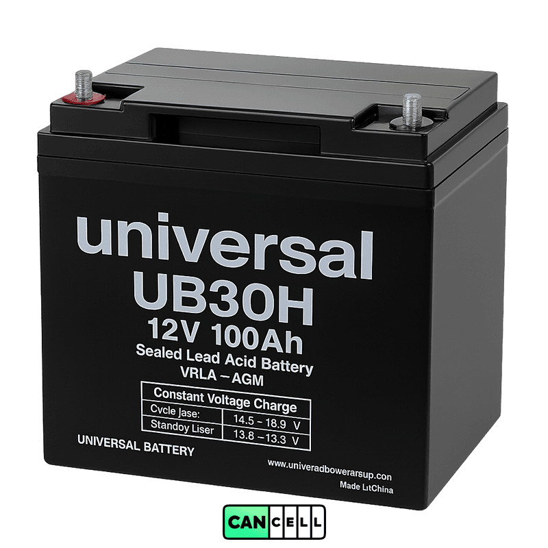 باتری یو_پی_اس Universal مدل UB30H با ظرفیت 12 ولت 100 آمپرساعت