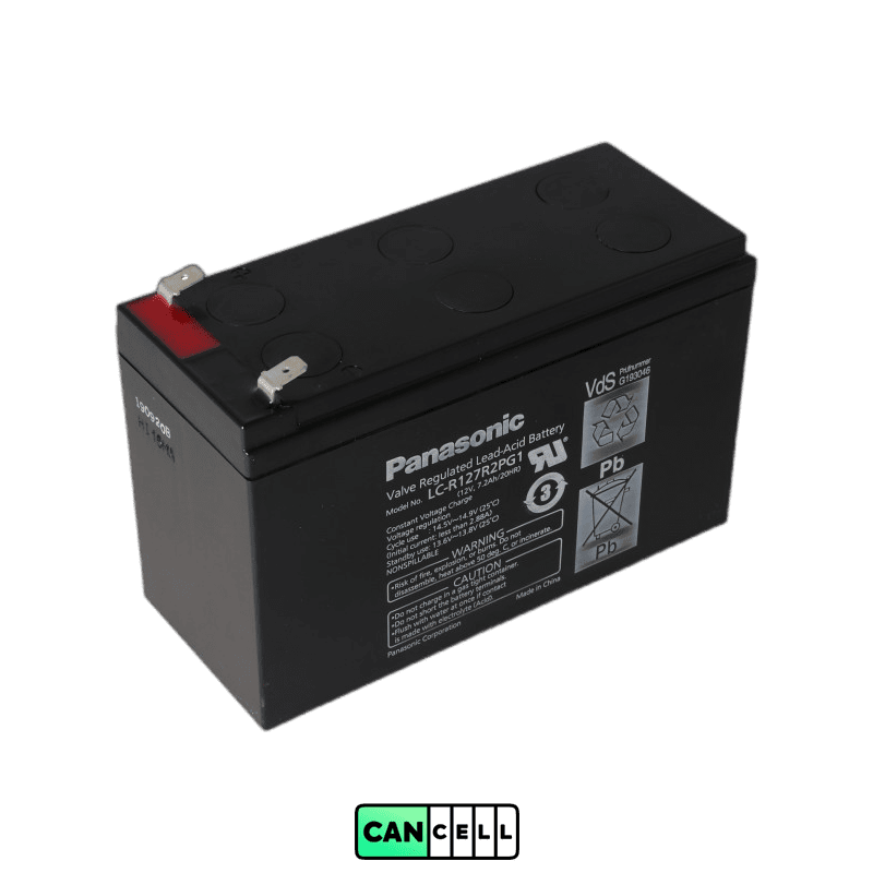 باتری UPS پاناسونیک LC‑R127R2PG1 از نمای زاویه&zwnj;دار