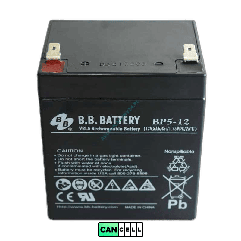 نمای جلوی باتری BB Battery BP5‑12