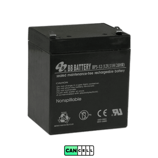 "باتری UPS BB Battery BP5‑12 از نمای زاویه‌دار"