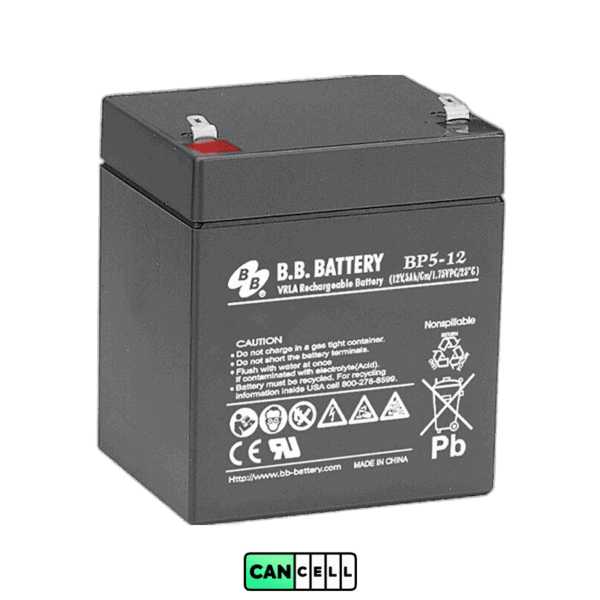 نمای جانبی باتری UPS BB Battery مدل BP5‑12