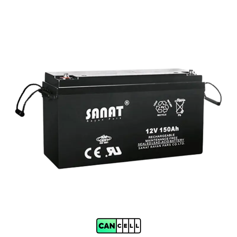 باتری یو پی اس صنعت ۱۲ ولت ۱۵۰ آمپر Sanat 12V 150Ah &ndash; خرید و قیمت از کنسل باتری