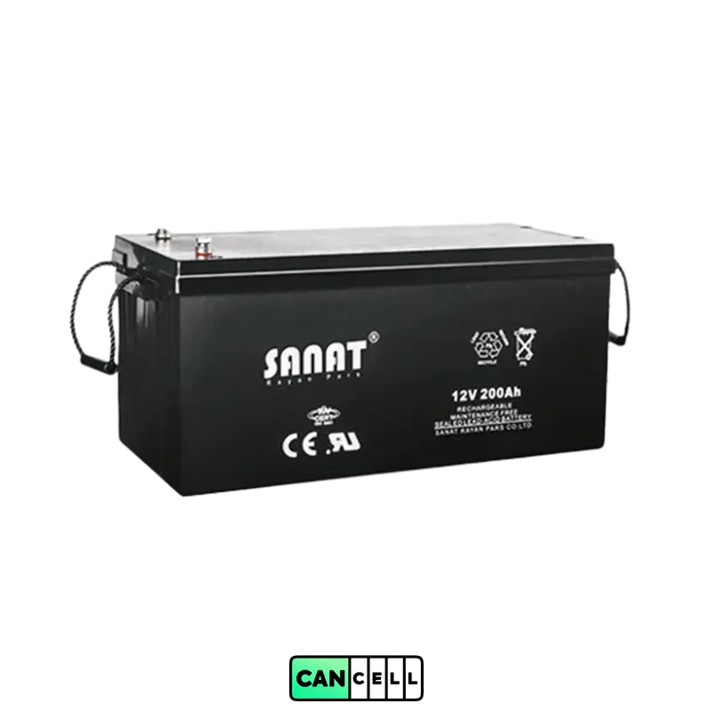 باتری یو پی اس صنعت ۱۲ ولت ۲۰۰ آمپر Sanat 12V 200Ah &ndash; خرید و قیمت از کنسل باتری
