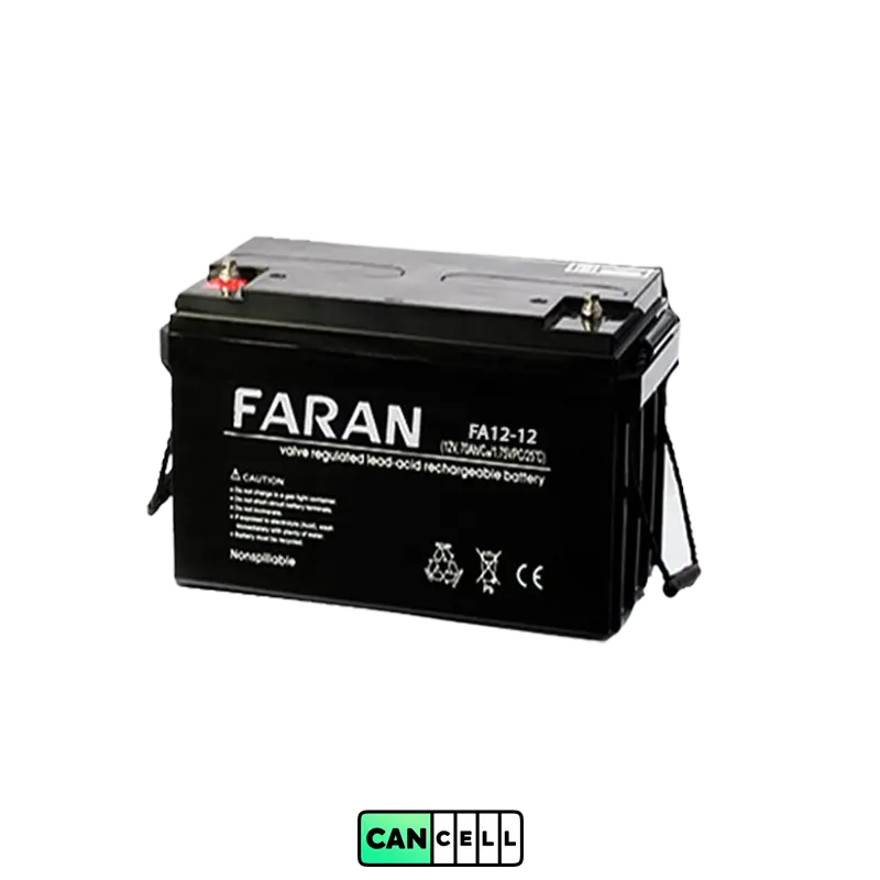 باتری یو پی اس فاران ۱۲ ولت ۱۲ آمپر FARAN 12V 12Ah &ndash; خرید و قیمت از کنسل باتری