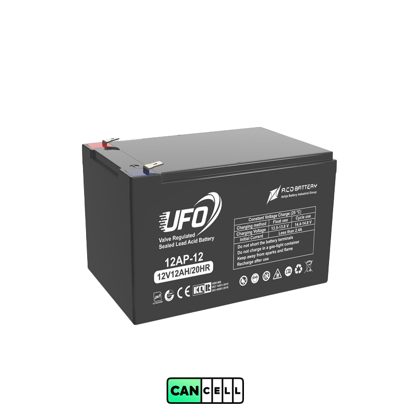 باتری یو پی اس یوفو 12 ولت 12 آمپر&zwnj;ساعت (UFO 12V 12Ah)