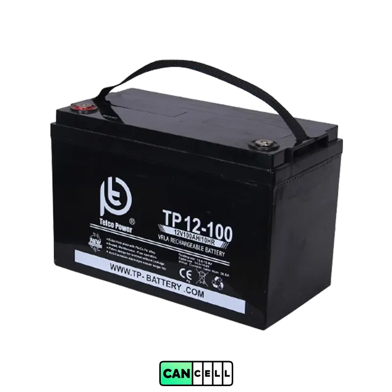 باتری یو پی اس ۱۲ ولت ۱۰۰ آمپر تلکو پاور (Telco Power)؛ ژل VRLA مناسب UPS&zwnj;های صنعتی و رک&zwnj;های پرمصرف.