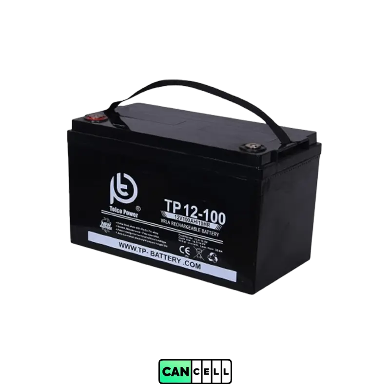 باتری یو پی اس ۱۲ ولت ۱۰۰ آمپر تلکو پاور (Telco Power)؛ ژل VRLA مناسب UPS&zwnj;های توان&zwnj;بالا و رک&zwnj;های دیتاسنتری.