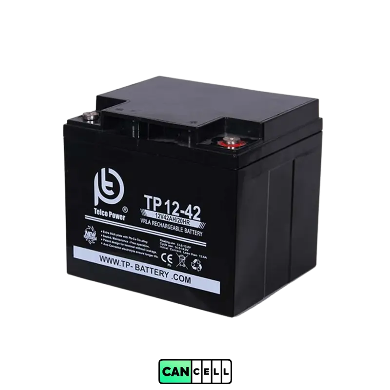 باتری یو پی اس ۱۲ ولت ۴۲ آمپر تلکو پاور (Telco Power)؛ سیلد اسید VRLA مناسب UPS و رک&zwnj;های مخابراتی.