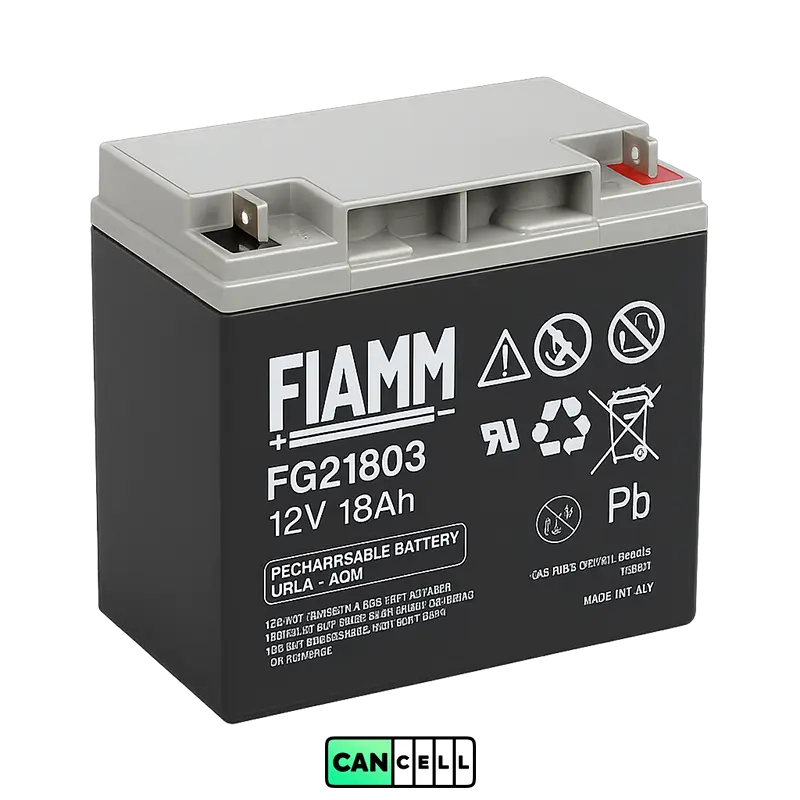 باتری یو پی اس FIAMM مدل FG21803 ظرفیت 12 ولت 18 آمپر&zwnj;ساعت