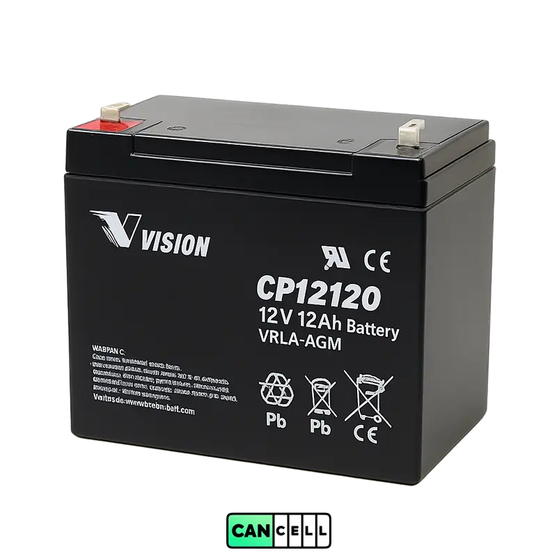 Vision CP12120 &ndash; باتری UPS 12V 12Ah (VRLA-AGM)