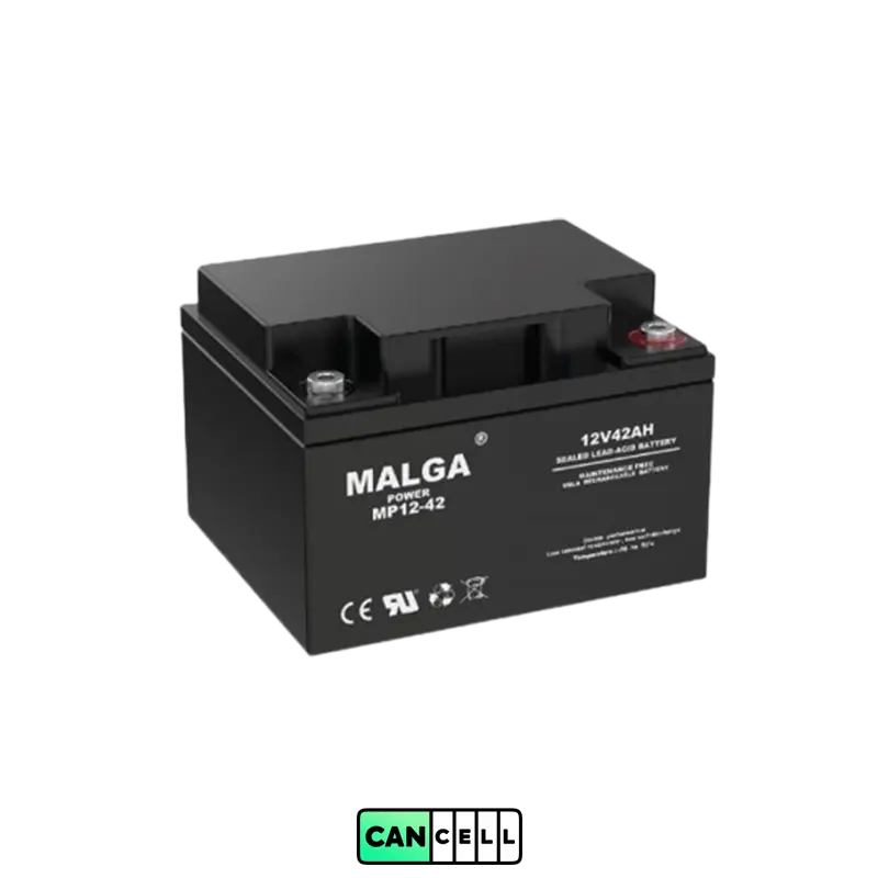 باتری یو پی اس مالگا پاور ۱۲ ولت ۴۲ آمپر (Malga Power 12V 42Ah) باتری یوپیاس مالگا پاور ۱۲ ولت ۴۲ آمپر