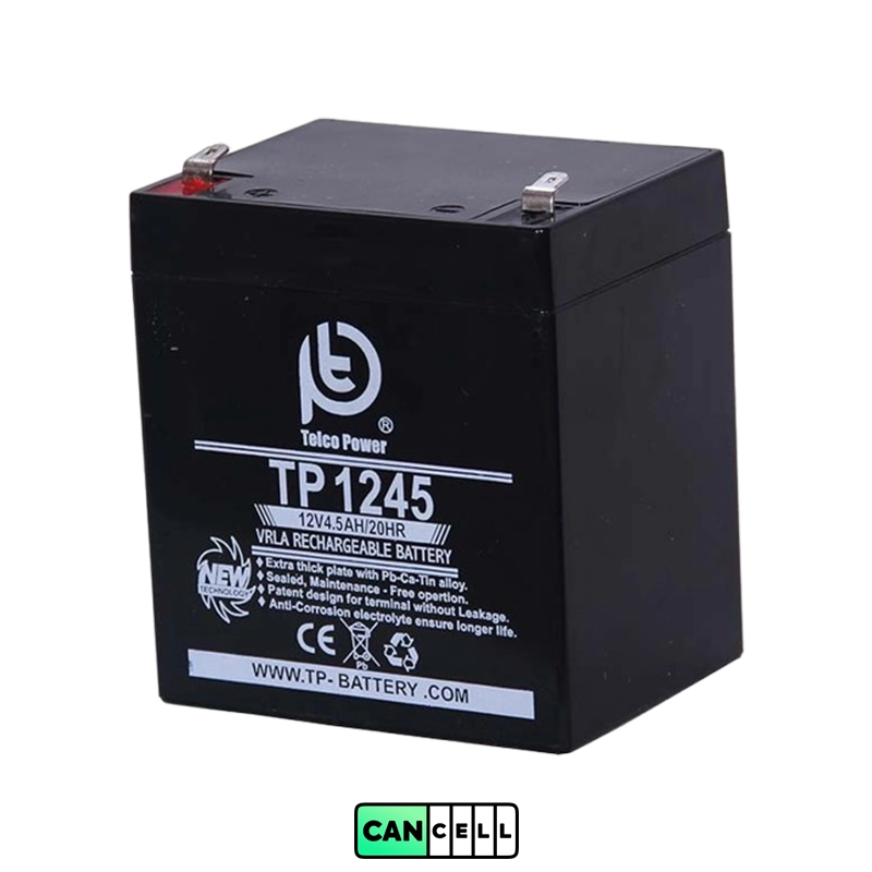 باتری یو پی اس ۱۲ ولت ۴٫۵ آمپر تلکو پاور (Telco Power)؛ سیلد اسید VRLA مناسب UPS و تجهیزات شبکه.