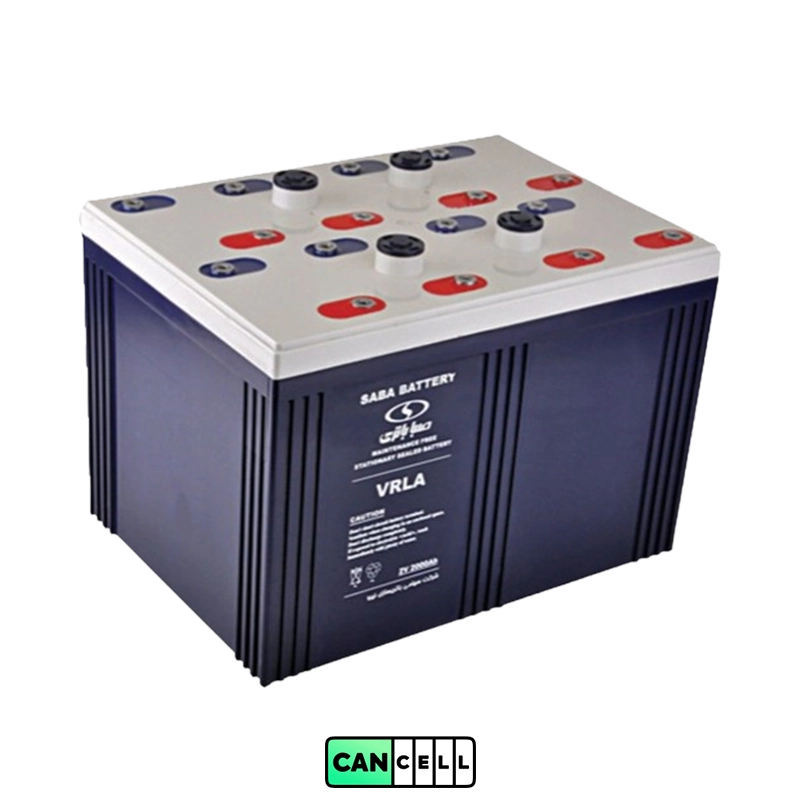 باتری یو پی اس ۲ ولت ۲۰۰۰ آمپر صبا باتری؛ سیلد اسید VRLA مناسب بانک باتری سری برای UPS‌های صنعتی و دیتاسنتری.